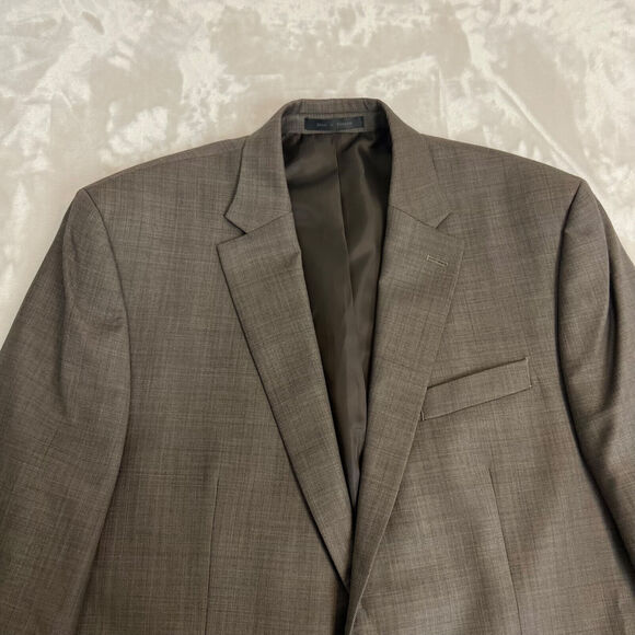 Chaps Ralph Lauren Blazer Mens 43 Brown Two Button Sport Coat Career Work Preppy - Picture 2 of 12